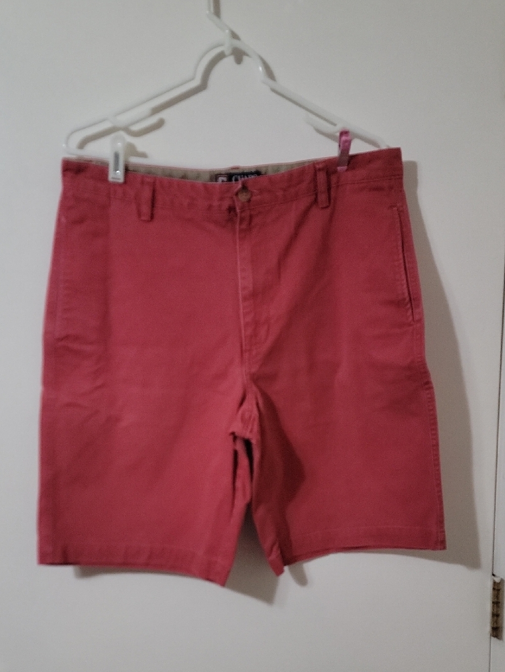 Chaps Flat Front Coral-Red Men's Shorts